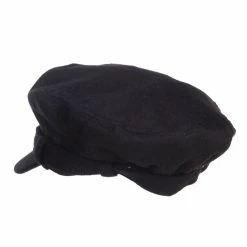 Jeanne Simmons Women's Classic Felt Newsboy Cap -Adams Shop fu001nb black 2