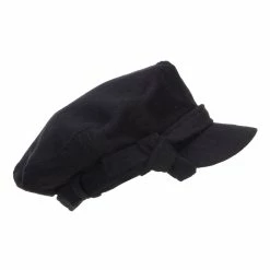 Jeanne Simmons Women's Classic Felt Newsboy Cap -Adams Shop fu001nb black 5