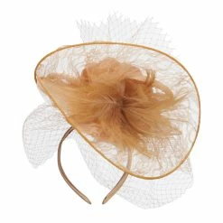Something Special Fan Up Lace Flower Fascinator 24 Something Special Fan Up Lace Flower Fascinator -Adams Shop fu002df gold 3 2