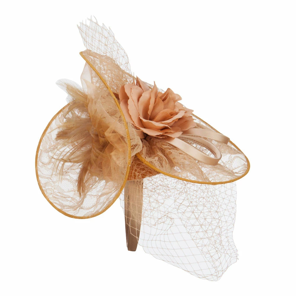 Something Special Fan Up Lace Flower Fascinator 6 Something Special Fan Up Lace Flower Fascinator - Image 4