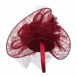 Something Special Fan Up Lace Flower Fascinator 27 Something Special Fan Up Lace Flower Fascinator -Adams Shop fu003df burgundy 2 2