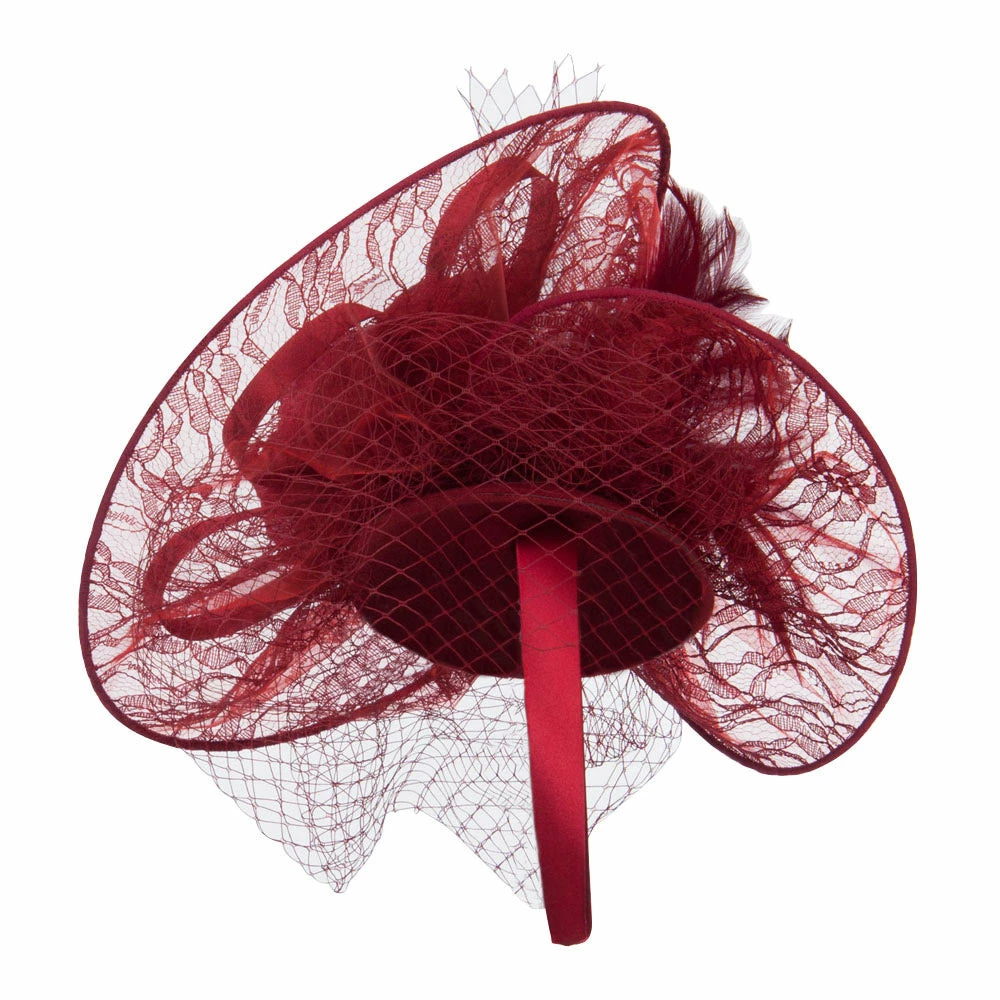 Something Special Fan Up Lace Flower Fascinator 8 Something Special Fan Up Lace Flower Fascinator - Image 6
