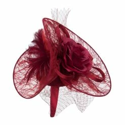 Something Special Fan Up Lace Flower Fascinator 29 Something Special Fan Up Lace Flower Fascinator -Adams Shop fu003df burgundy 4 2