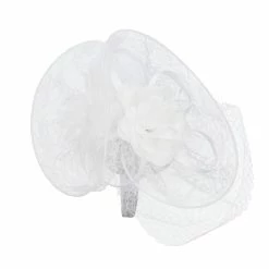 Something Special Fan Up Lace Flower Fascinator 41 Something Special Fan Up Lace Flower Fascinator -Adams Shop fu005df white 4 1