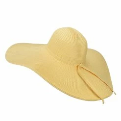 Something Special Wavy Brim Paper Braid Sun Hat 86 Something Special Wavy Brim Paper Braid Sun Hat -Adams Shop fu009fw yellow 2