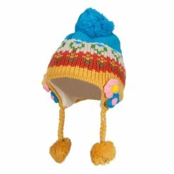 Jeanne Simmons Girl's Flowers Detailed Ski Beanie 22 Jeanne Simmons Girl's Flowers Detailed Ski Beanie -Adams Shop fw001bu blue 1