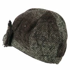 Jeanne Simmons Women's Flower 6 Panel Cabbie Cap -Adams Shop fw001cb brown 2 2