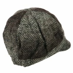 Jeanne Simmons Women's Flower 6 Panel Cabbie Cap -Adams Shop fw001cb brown 3 2