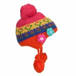 Jeanne Simmons Girl's Flowers Detailed Ski Beanie 31 Jeanne Simmons Girl's Flowers Detailed Ski Beanie -Adams Shop fw002bu pink 5