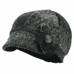 Jeanne Simmons Women's Flower 6 Panel Cabbie Cap -Adams Shop fw002cb grey 1 4