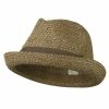 Jeanne Simmons Men's Fedora With Paper Straw Braid
