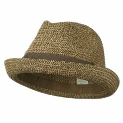 Jeanne Simmons Men's Fedora With Paper Straw Braid