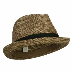 Jeanne Simmons Men's Fedora With Paper Straw Braid -Adams Shop fw005cf gold black 4