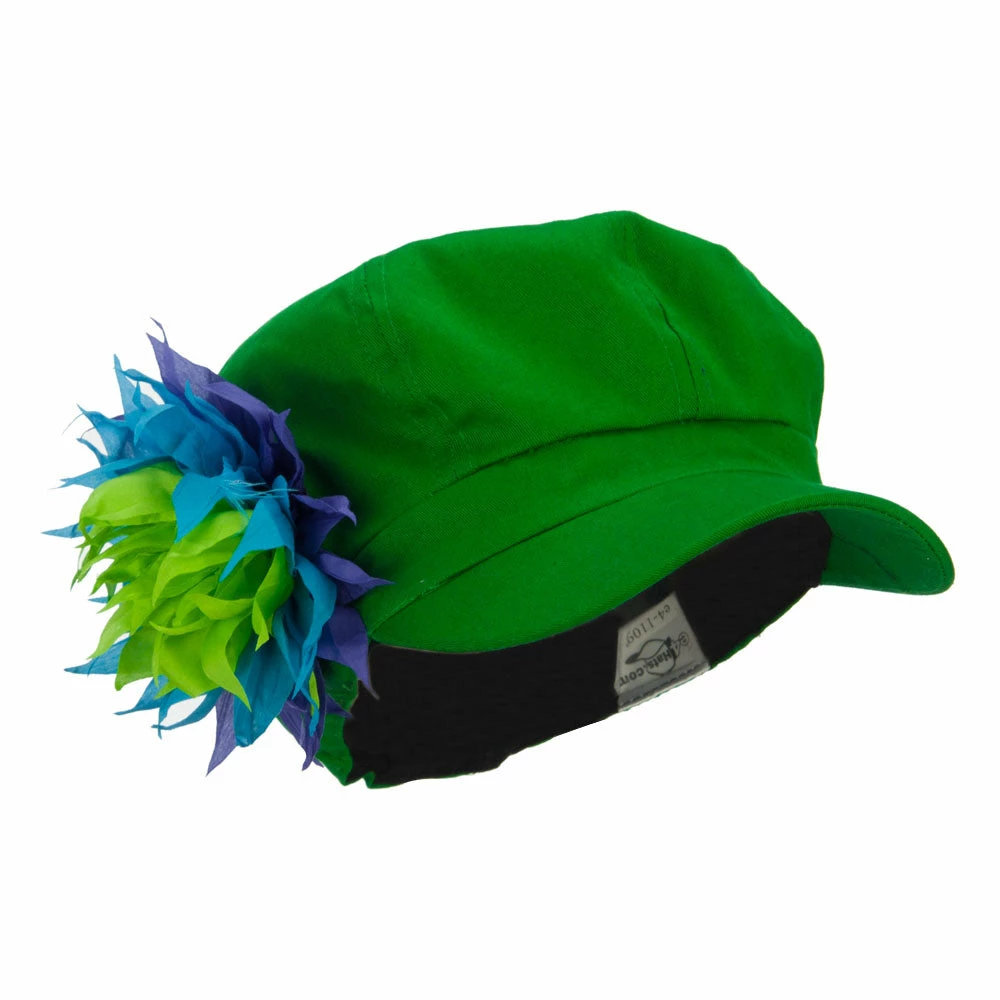 E4Hats Flower Cotton Elastic Newsboy Youth Cap 13 E4Hats Flower Cotton Elastic Newsboy Youth Cap - Image 11