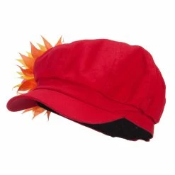 E4Hats Flower Cotton Elastic Newsboy Youth Cap 40 E4Hats Flower Cotton Elastic Newsboy Youth Cap -Adams Shop fy002nb red 4