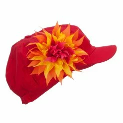 E4Hats Flower Cotton Elastic Newsboy Youth Cap 41 E4Hats Flower Cotton Elastic Newsboy Youth Cap -Adams Shop fy002nb red 5
