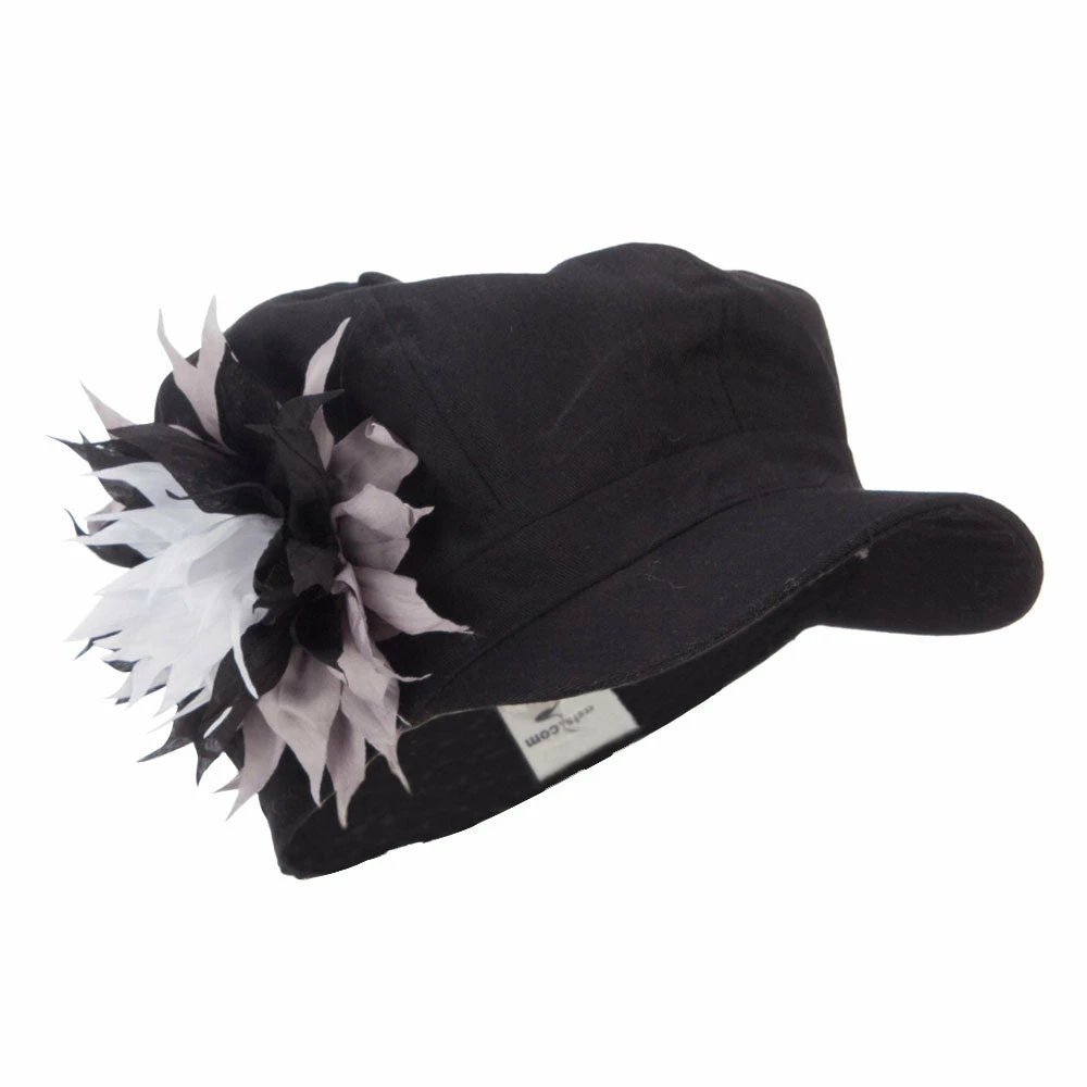 E4Hats Flower Cotton Elastic Newsboy Youth Cap 3 E4Hats Flower Cotton Elastic Newsboy Youth Cap
