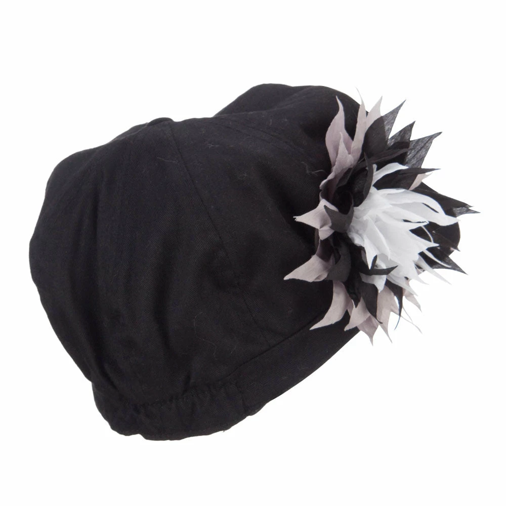 E4Hats Flower Cotton Elastic Newsboy Youth Cap 5 E4Hats Flower Cotton Elastic Newsboy Youth Cap - Image 3