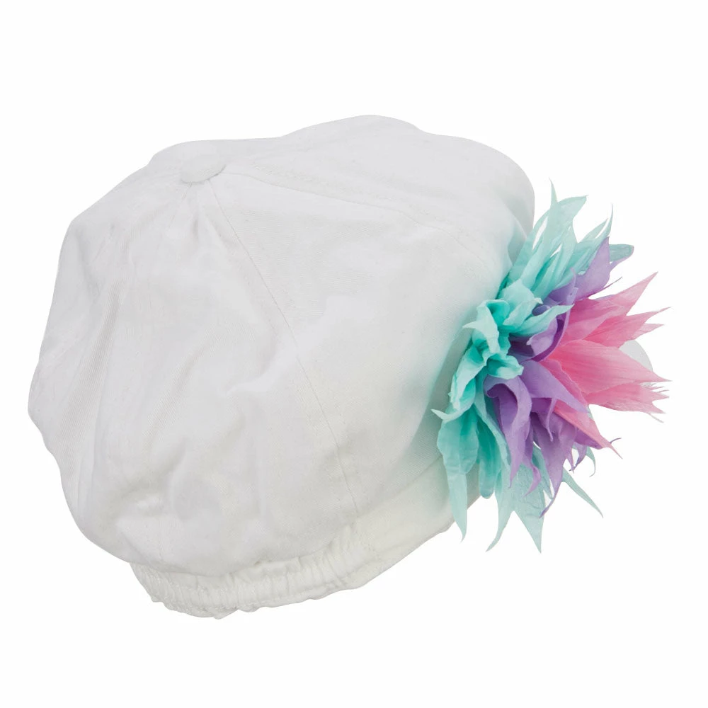 E4Hats Flower Cotton Elastic Newsboy Youth Cap 10 E4Hats Flower Cotton Elastic Newsboy Youth Cap - Image 8