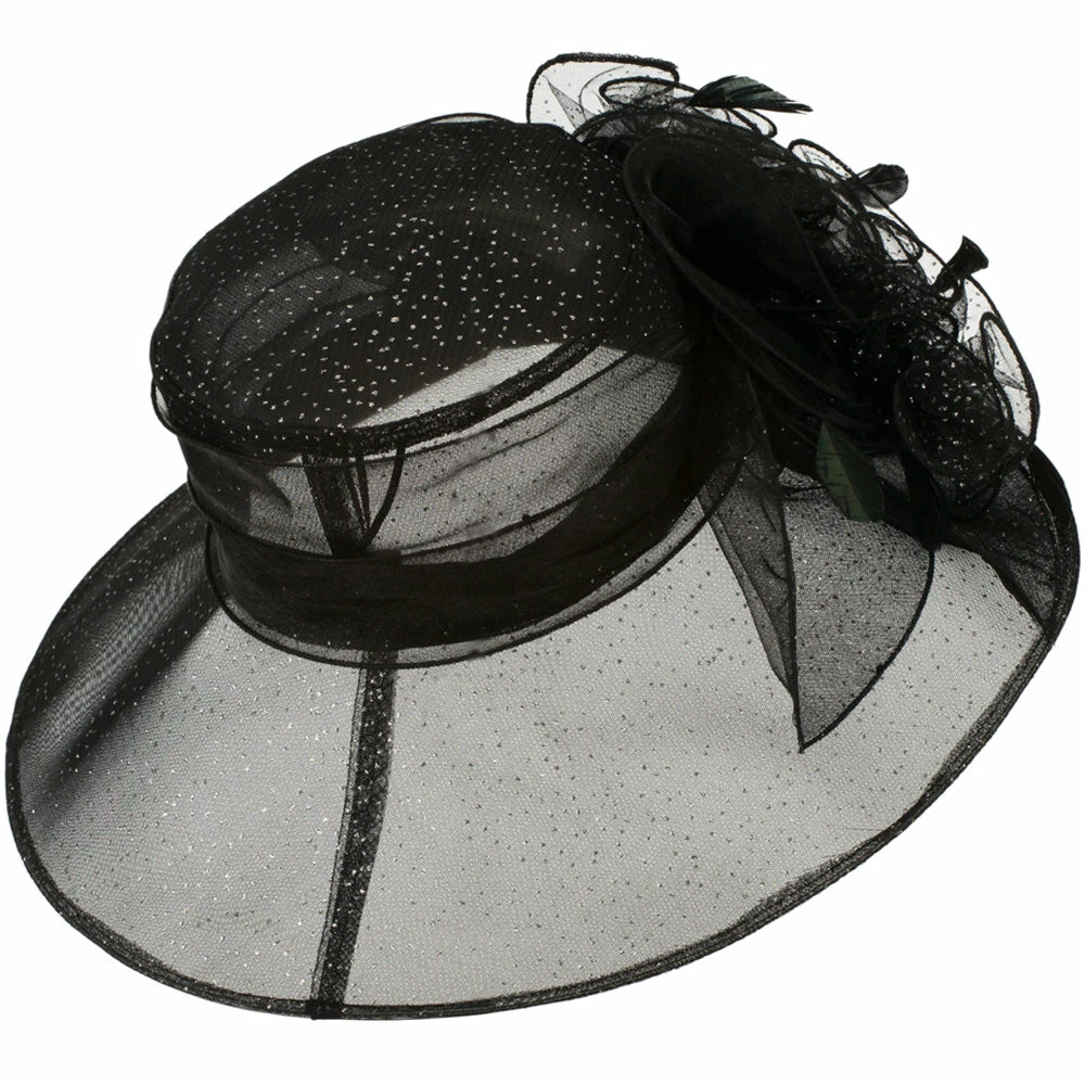 Something Special Glitter Bow Accent Organza Hat 26 Something Special Glitter Bow Accent Organza Hat - Image 24