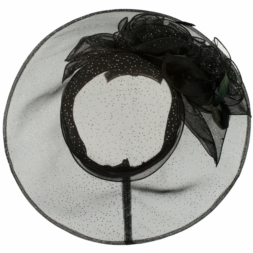 Something Special Glitter Bow Accent Organza Hat 27 Something Special Glitter Bow Accent Organza Hat - Image 25