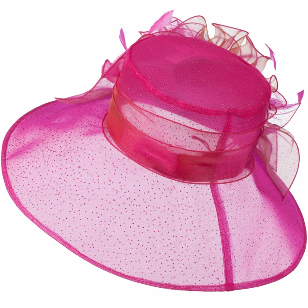 Something Special Glitter Bow Accent Organza Hat 7 Something Special Glitter Bow Accent Organza Hat - Image 5