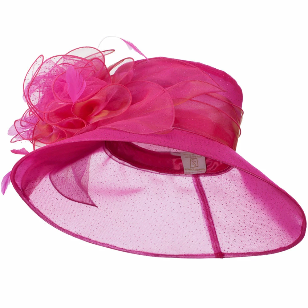 Something Special Glitter Bow Accent Organza Hat 6 Something Special Glitter Bow Accent Organza Hat - Image 4