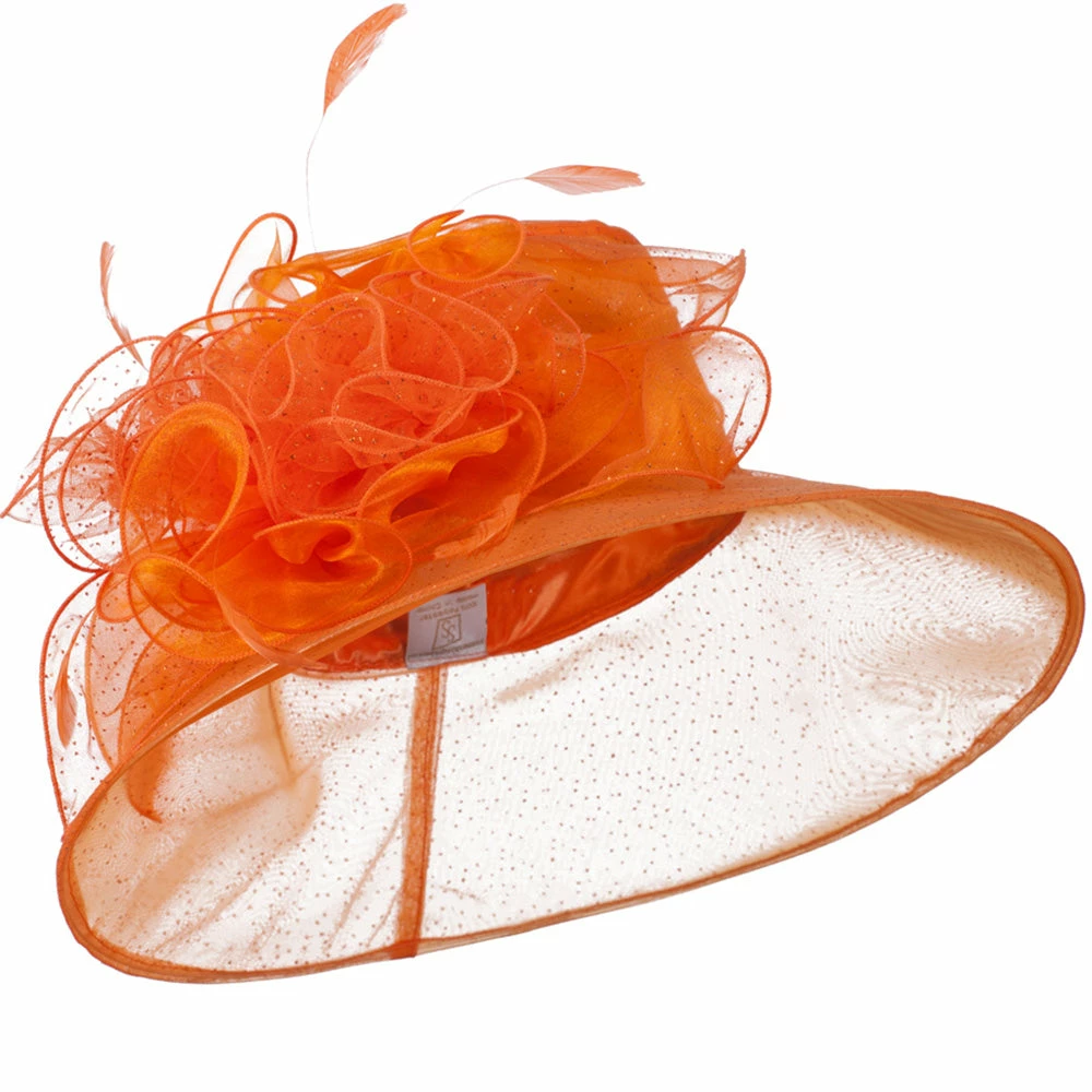 Something Special Glitter Bow Accent Organza Hat 8 Something Special Glitter Bow Accent Organza Hat - Image 6