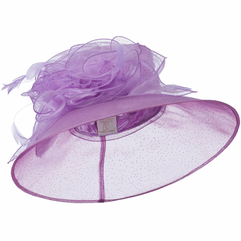 Something Special Glitter Bow Accent Organza Hat 13 Something Special Glitter Bow Accent Organza Hat - Image 11