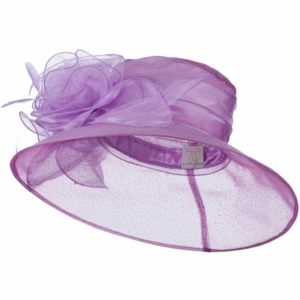 Something Special Glitter Bow Accent Organza Hat 15 Something Special Glitter Bow Accent Organza Hat - Image 13