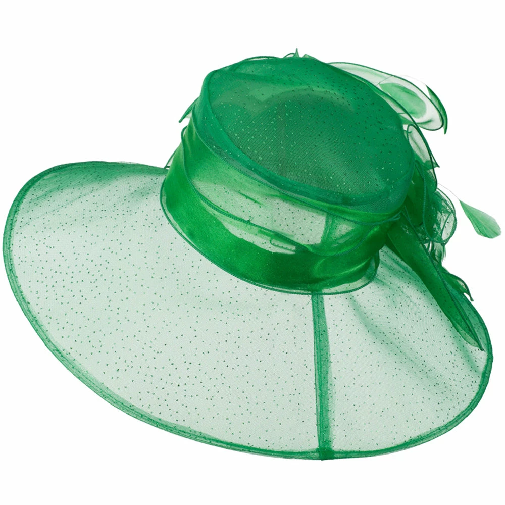 Something Special Glitter Bow Accent Organza Hat 19 Something Special Glitter Bow Accent Organza Hat - Image 17