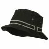 Otto Striped Hat Band Fisherman Bucket Hat 1 Otto Striped Hat Band Fisherman Bucket Hat -Adams Shop gf001bh black grey 1
