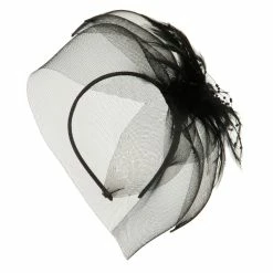 Magid Long Netting Detail Headband Fascinator