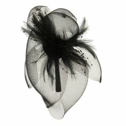 Magid Long Netting Detail Headband Fascinator 14 Magid Long Netting Detail Headband Fascinator -Adams Shop gg001df black 3