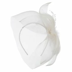 Magid Long Netting Detail Headband Fascinator 17 Magid Long Netting Detail Headband Fascinator -Adams Shop gg002df ivory 1
