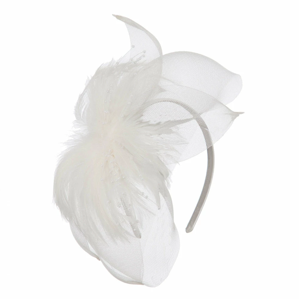 Magid Long Netting Detail Headband Fascinator 11 Magid Long Netting Detail Headband Fascinator - Image 9