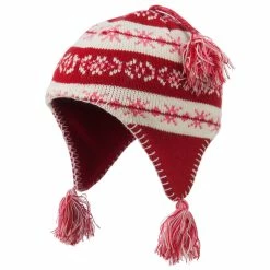 G And S Girl's Knit Helmet 47 G And S Girl's Knit Helmet -Adams Shop gh005yh red 1