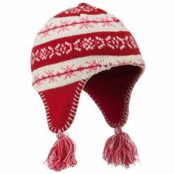 G And S Girl's Knit Helmet 50 G And S Girl's Knit Helmet -Adams Shop gh005yh red 4