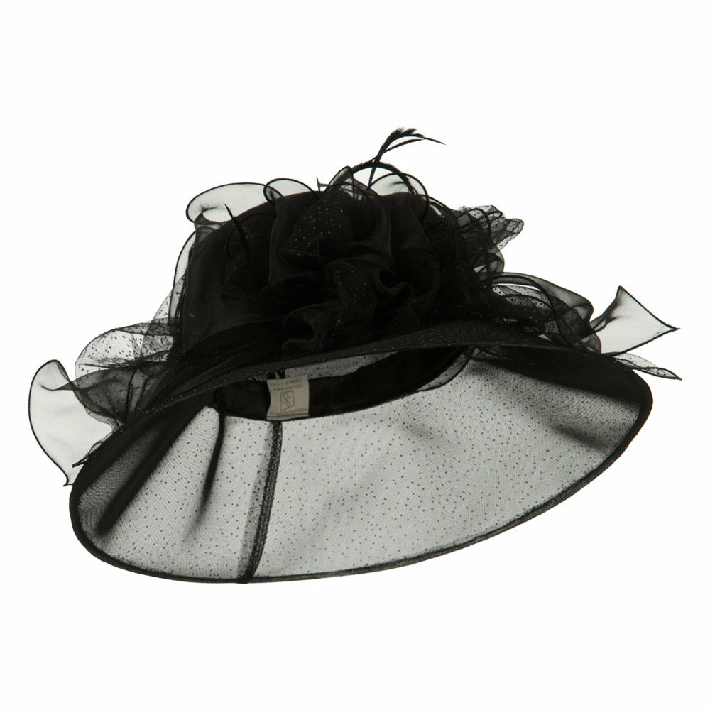 Something Special Glitter Big Bow Organza Hat 8 Something Special Glitter Big Bow Organza Hat - Image 6