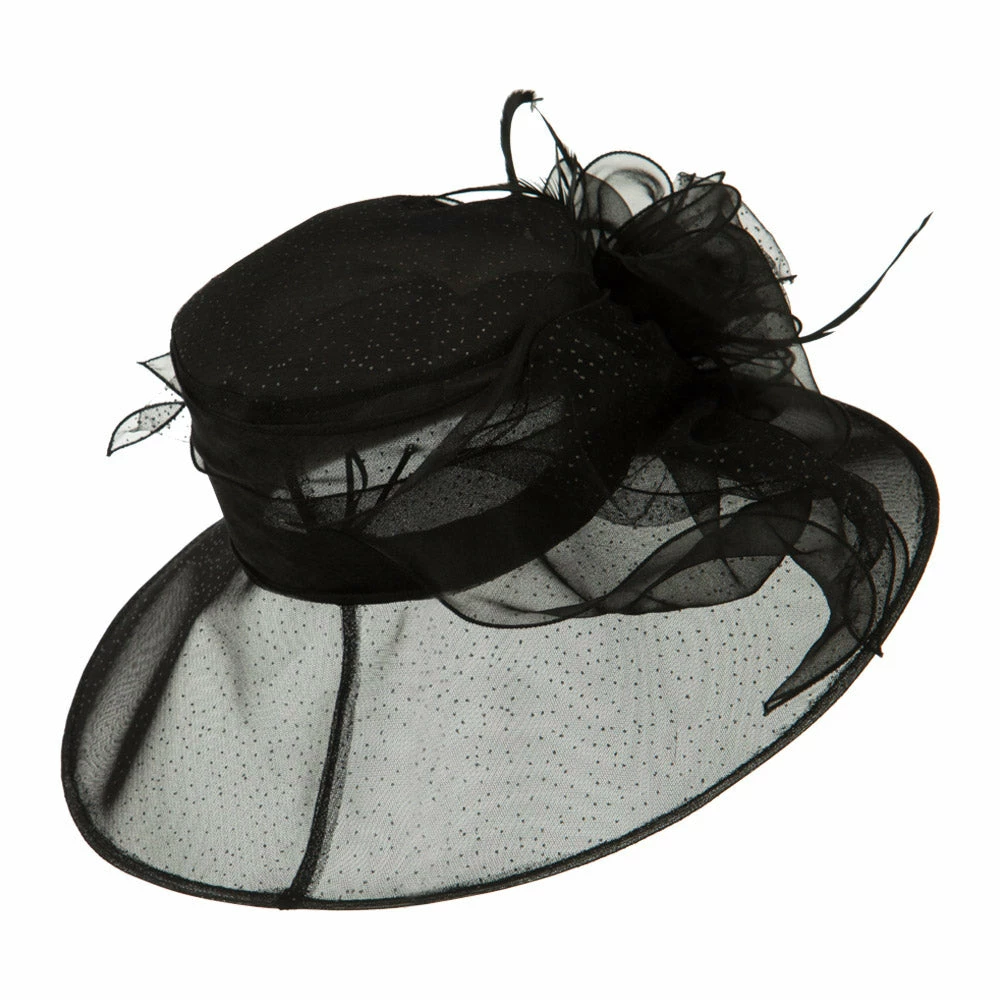 Something Special Glitter Big Bow Organza Hat 9 Something Special Glitter Big Bow Organza Hat - Image 7