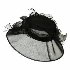 Something Special Glitter Big Bow Organza Hat 34 Something Special Glitter Big Bow Organza Hat -Adams Shop gl001fy black 3