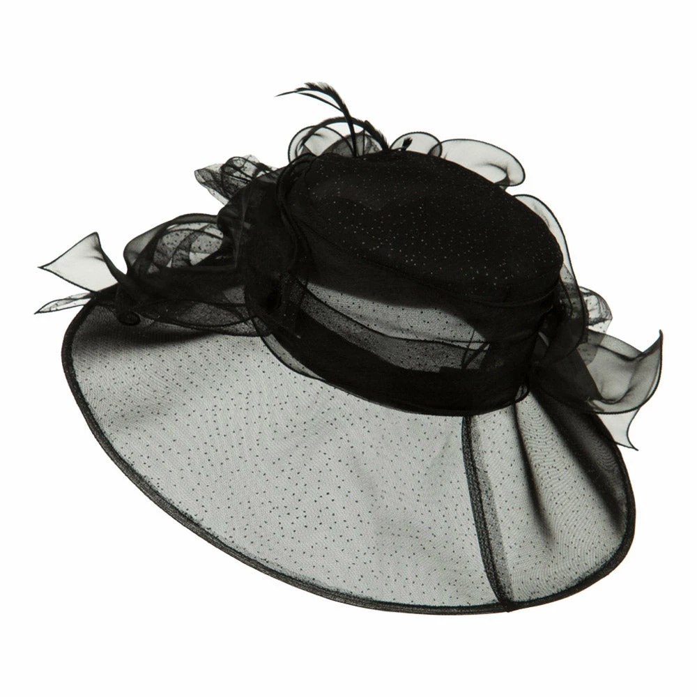 Something Special Glitter Big Bow Organza Hat 10 Something Special Glitter Big Bow Organza Hat - Image 8