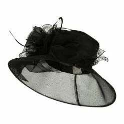 Something Special Glitter Big Bow Organza Hat 35 Something Special Glitter Big Bow Organza Hat -Adams Shop gl001fy black 4