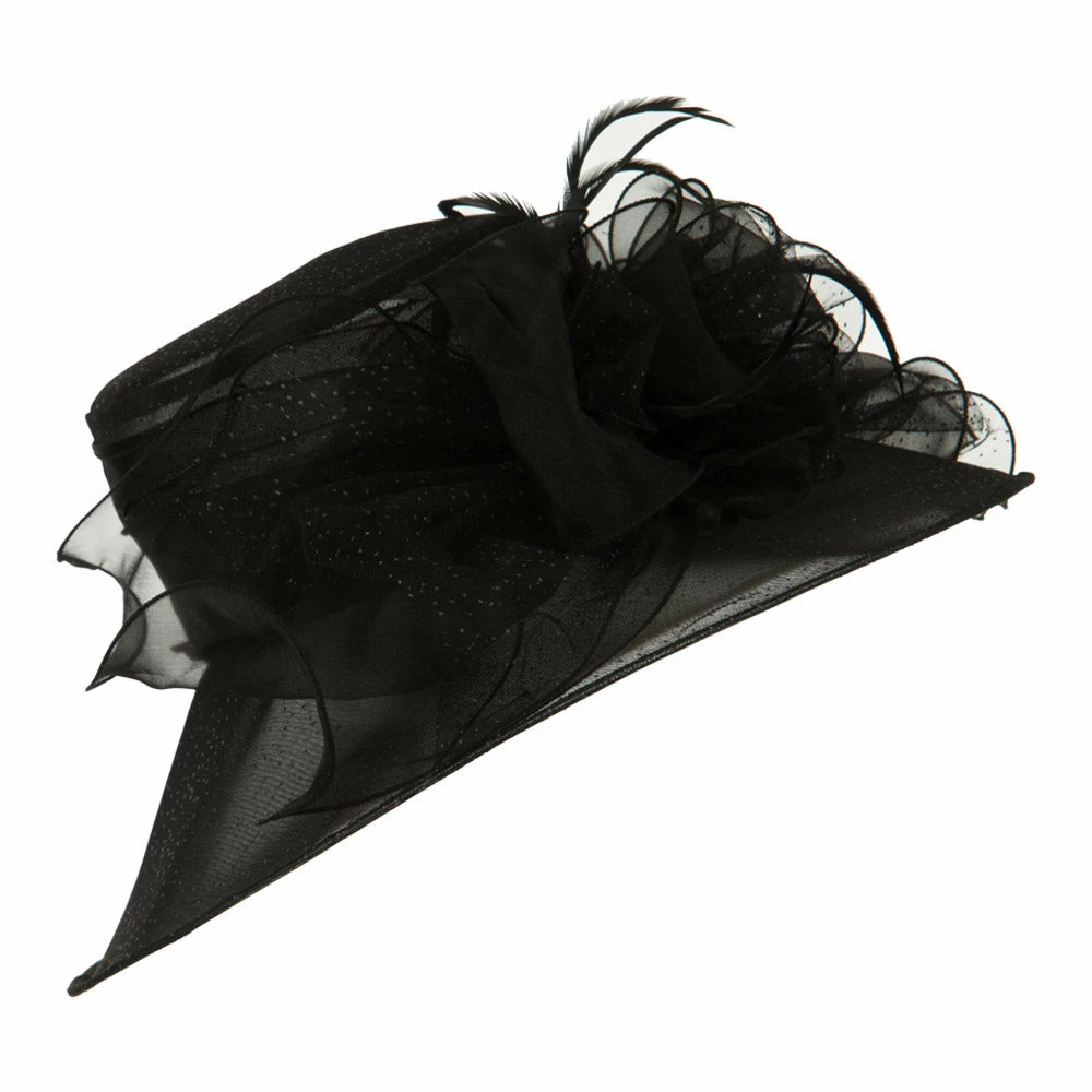 Something Special Glitter Big Bow Organza Hat 12 Something Special Glitter Big Bow Organza Hat - Image 10