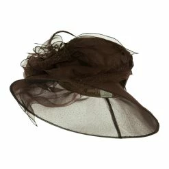 Something Special Glitter Big Bow Organza Hat 30 Something Special Glitter Big Bow Organza Hat -Adams Shop gl002fy brown 4