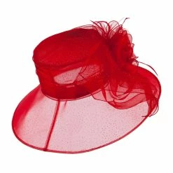 Something Special Glitter Big Bow Organza Hat 43 Something Special Glitter Big Bow Organza Hat -Adams Shop gl004fy red 2