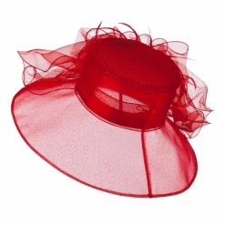 Something Special Glitter Big Bow Organza Hat 44 Something Special Glitter Big Bow Organza Hat -Adams Shop gl004fy red 3