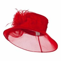 Something Special Glitter Big Bow Organza Hat 45 Something Special Glitter Big Bow Organza Hat -Adams Shop gl004fy red 4