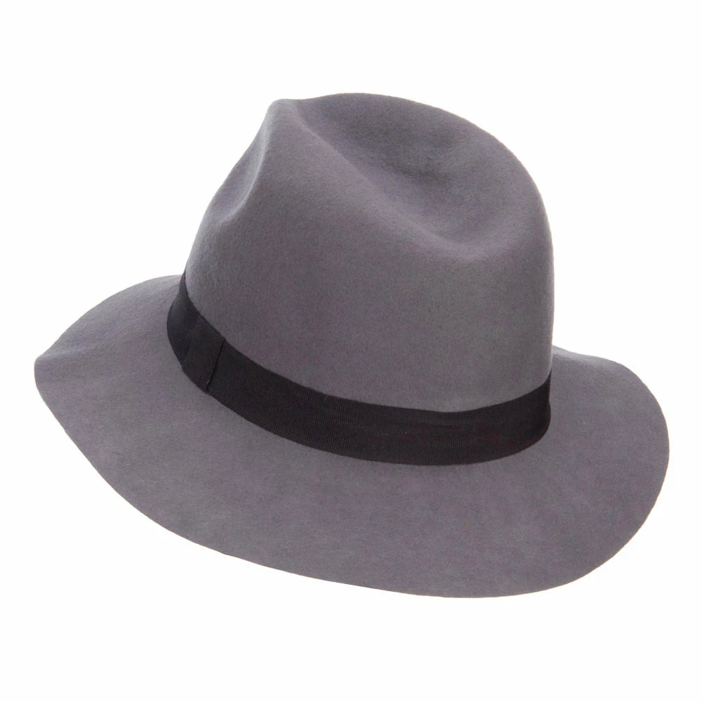 Hatiya Women's Wool Felt Big Brim Fedora 9 Hatiya Women's Wool Felt Big Brim Fedora - Image 7