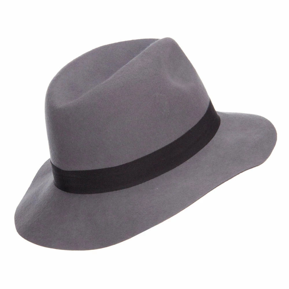 Hatiya Women's Wool Felt Big Brim Fedora 10 Hatiya Women's Wool Felt Big Brim Fedora - Image 8